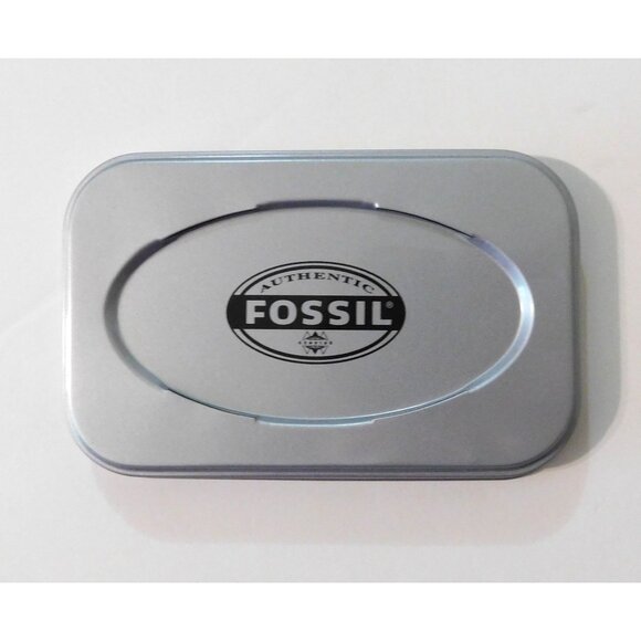 Authentic Fossil 1954 Retro Style Storage Tin With Lid Vintage-Inspired Design - Picture 6 of 7